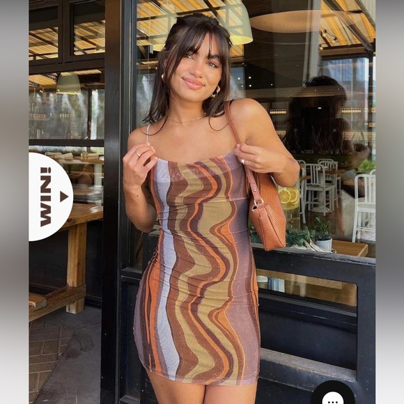 Motel Rocks Dresses & Skirts - Motel Bexley Dress Earthy Gradient Brown